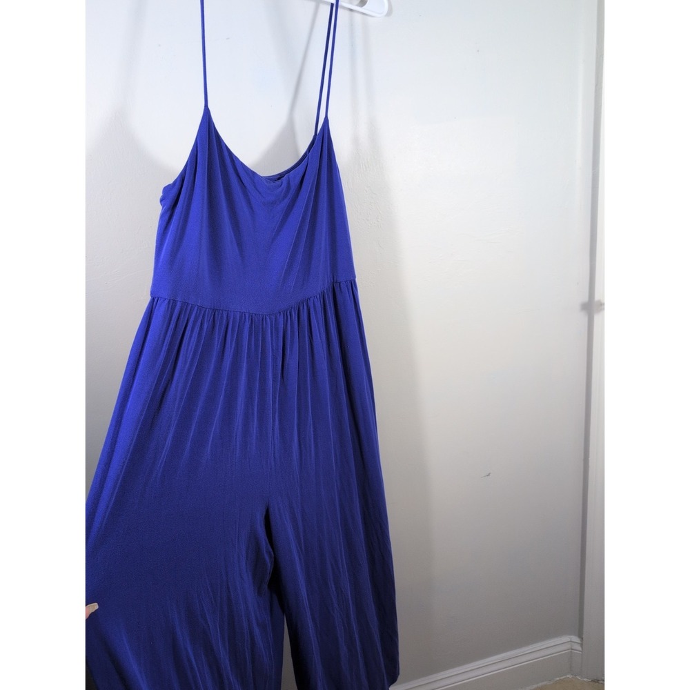 Wilfred Jumpsuit Womens Blue 1X Wide Leg Spaghetti Strap Sleeveless Aritzia